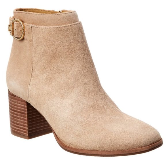 Tory Burch Sofia 65 MM Suede Bootie - Picture 1 of 13